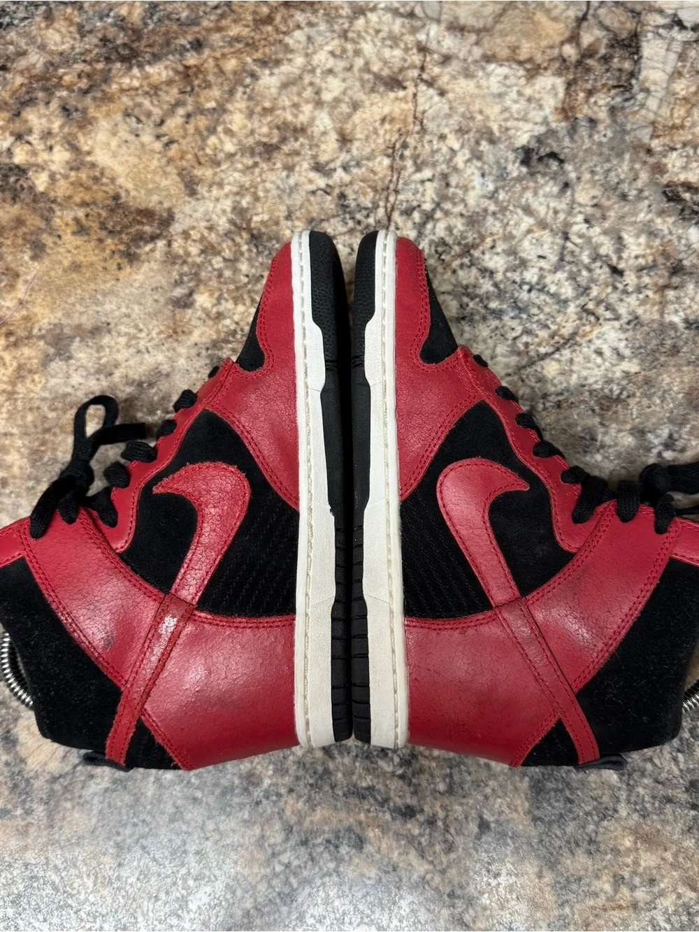 NIKE 2012 DUNK SKY HI “BRED” HIDDEN WEDGE 528899-016 Sz 6.5 AIR FORCE MAX